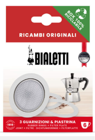 Bialetti Gasket & Filter Set 6 - Cup – Moka Pot Spares
