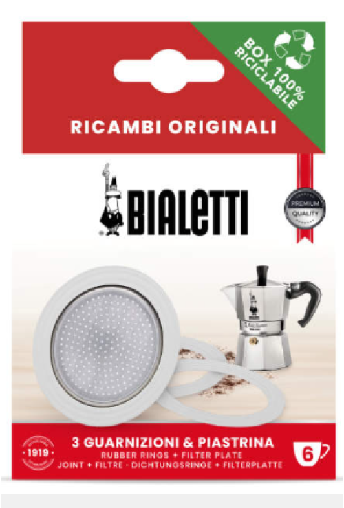 Bialetti Gasket & Filter Set 6 - Cup – Moka Pot Spares