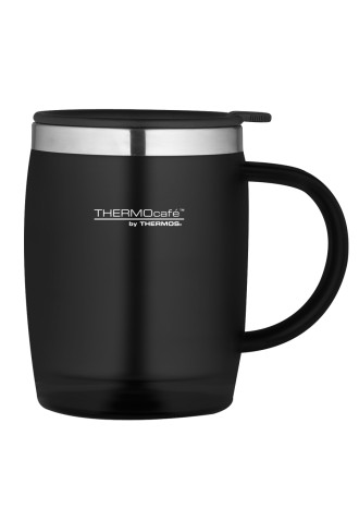 THERMOS THERMOCAFE 450 ML PLASTIC AND STAINLESS STEEL DESK MUG Black