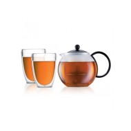 Bodum Assam Tea Press & Pavina Glasses Gift Set: