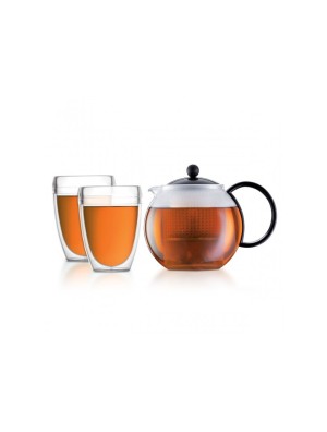 Bodum Assam Tea Press & Pavina Glasses Gift Set: