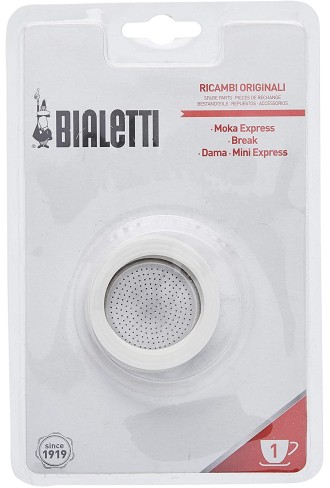 Bialetti 3 Gasket + 1 Filter plate 1 Cup Bialetti 3 Gasket + 1 Filter plate 1 Cup
