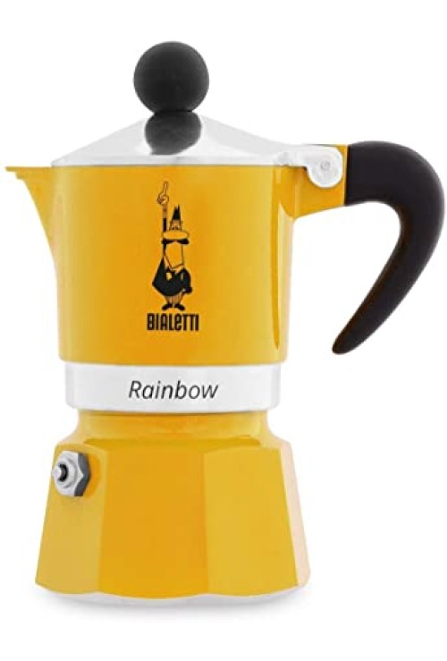 Bialetti Rainbow 1 cup Moka Pot Yellow