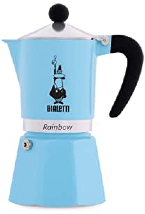 Bialetti Rainbow Moka Pot 3 Cup Blue