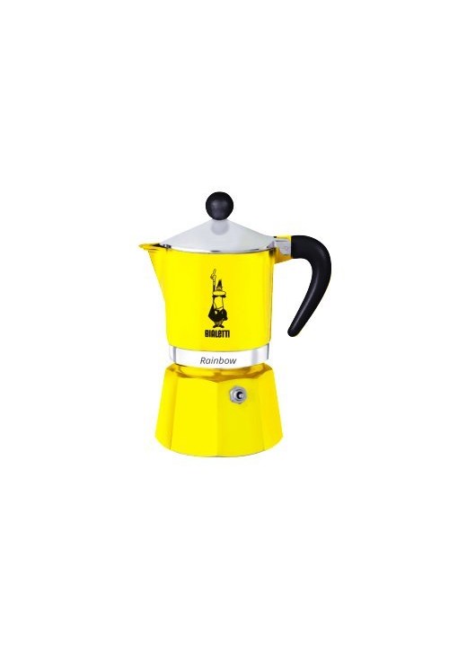 Bialetti Rainbow 3 cup Moka Pot Yellow