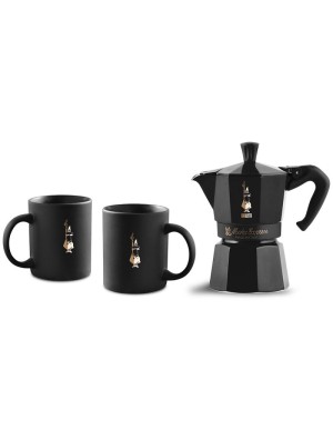 Bialetti Moka Express 6 Cup & Mugs Matt black Special edition