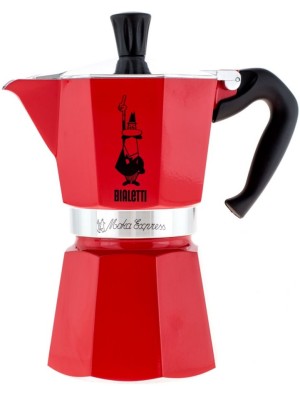 Bialetti Moka Pot 6 Cup Coffee Maker Red