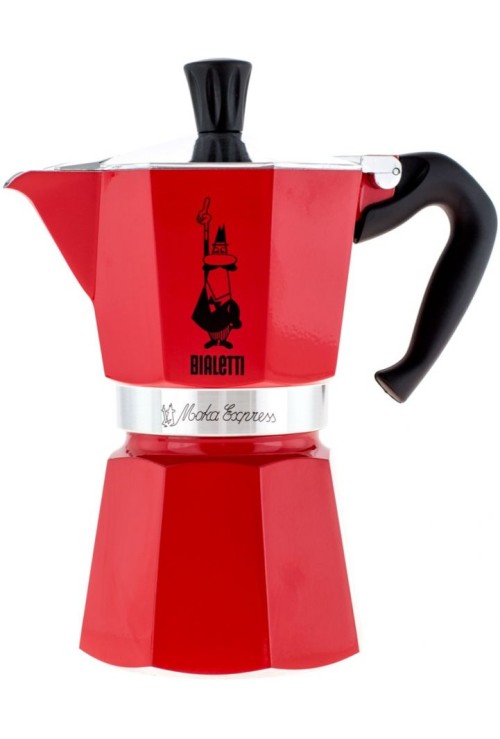 Bialetti Moka Pot 6 Cup Coffee Maker Red