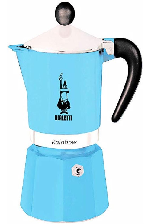 Bialetti Rainbow 6 cup Moka Pot Blue