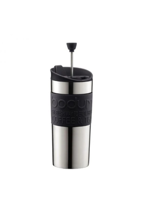 Bodum TRAVEL PRESS Vacuum  stainless steel,12 oz Black