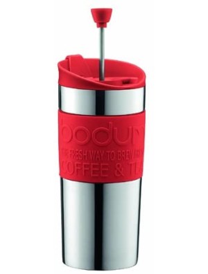 Bodum TRAVEL PRESS Vacuum  stainless steel,12 oz Red