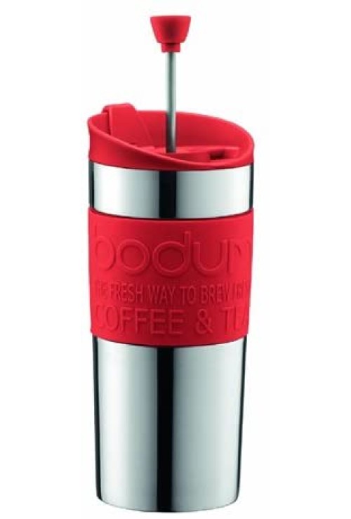 Bodum TRAVEL PRESS Vacuum  stainless steel,12 oz Red