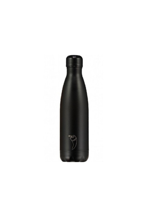 Chilly's Bottle Mono All Black 500ml  Stainless Steel