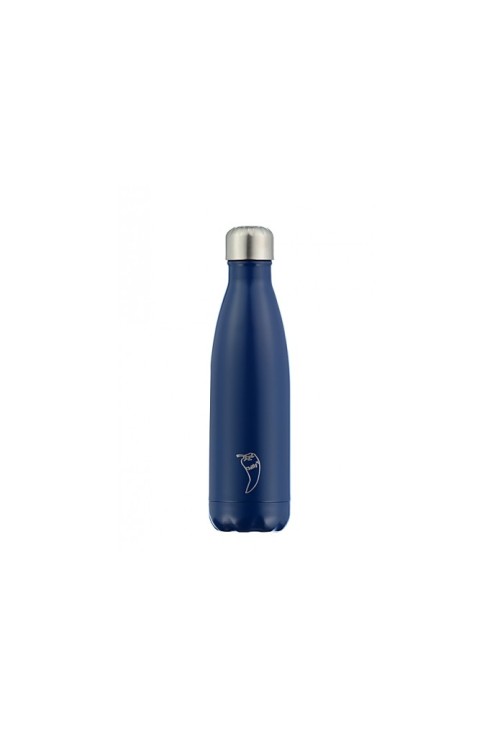 Chilly's Bottle Matt Blue 500ml stainless Steel