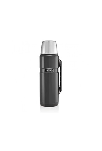 Thermos King Flask Stainless Steel Gunmetal 1.2L Thermos King Flask Stainless Steel Gunmetal 1.2L