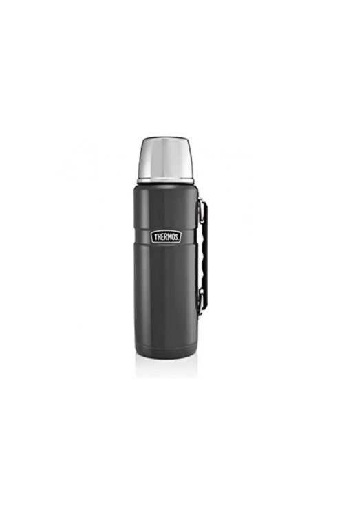 Thermos King Flask Stainless Steel Gunmetal 1.2L