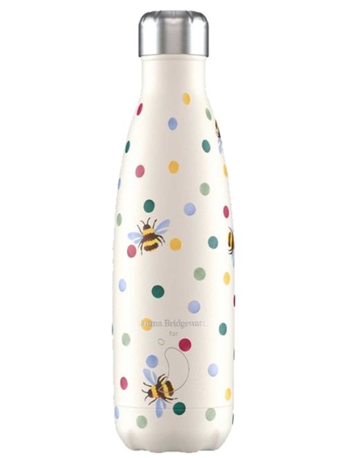 Chilly's Bottle 500ml Emma Bridge Water Polka dot Bees Chilly's Bottle 500ml Emma Bridge Water Polka dot Bees