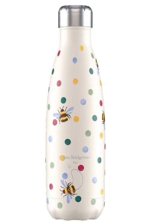 Chilly's Bottle 500ml Emma Bridge Water Polka dot Bees Chilly's Bottle 500ml Emma Bridge Water Polka dot Bees