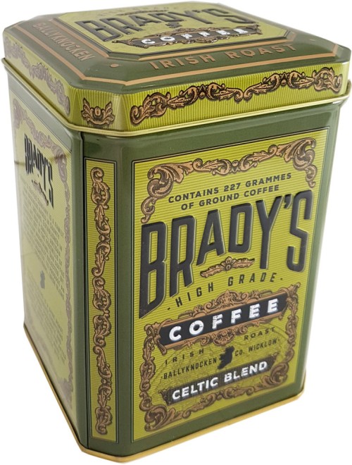Brady's Coffee Celtic Blend In A Tin 227g Ground Coffee
