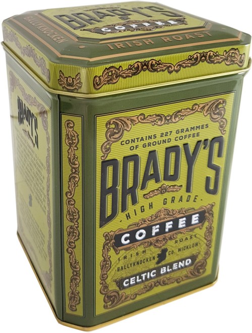 Brady's Coffee Celtic Blend In A Tin 227g Ground Coffee Brady's Coffee Celtic Blend In A Tin 227g Ground Coffee