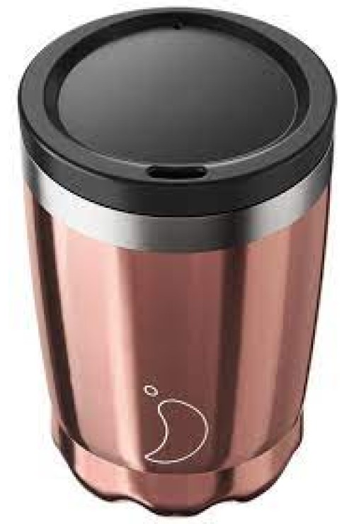 Chilly's Coffee Cup 340ml Chrome Rose Gold