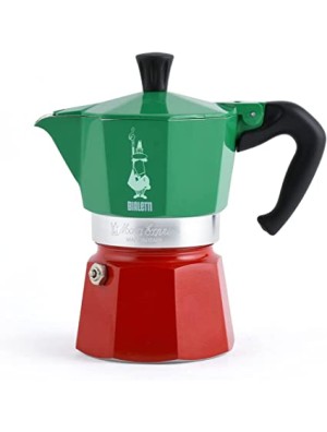 Bialetti Moka Tricolour Moka Express 6 Cup 