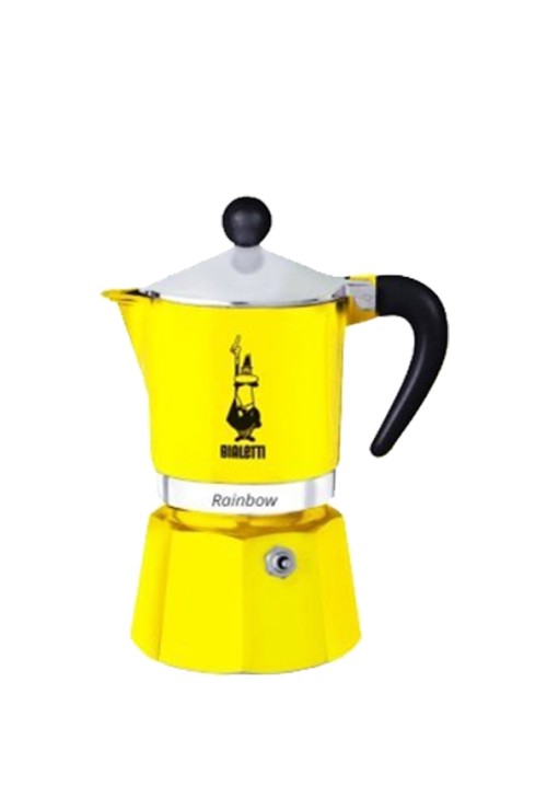 Bialetti Rainbow 3 cup Moka Pot Yellow Bialetti Rainbow 3 cup Moka Pot Yellow