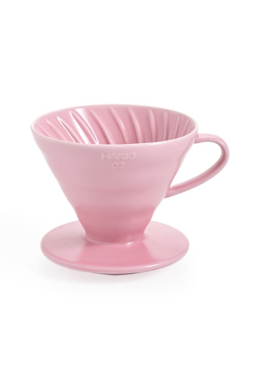 Hario V60 Ceramic Coffee Dripper Pink - Size 02