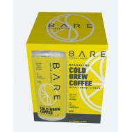 Bare Sparkling Cold Brew Coffee With A Lemon Citrus Twist 250ml 4pack