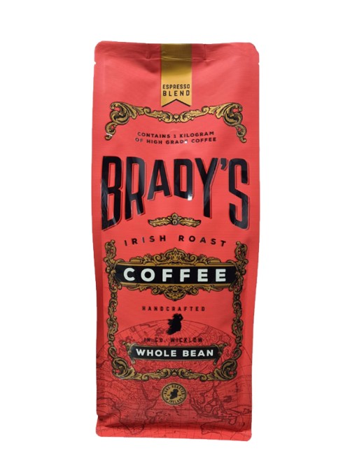 Brady's Coffee Espresso Blend Whole Bean Coffee 1KG 