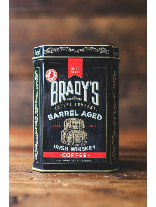 Brady's Coffee Barrel Aged Irish Whiskey Coffee 227g Ground Coffee Tin Brady's Coffee Barrel Aged Irish Whiskey Coffee 227g Ground Coffee Tin