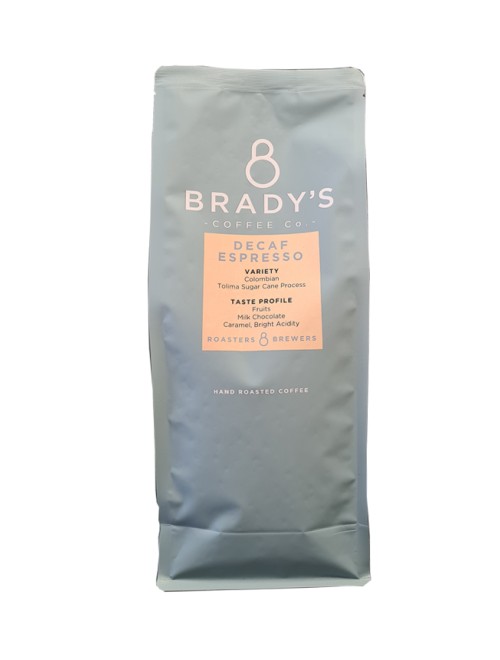 Brady's Coffee Decaf Colombian 1KG bag Brady's Coffee Decaf Colombian 1KG bag