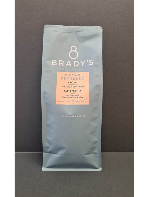 Brady's Coffee Decaf Colombian 1KG bag Brady's Coffee Decaf Colombian 1KG bag