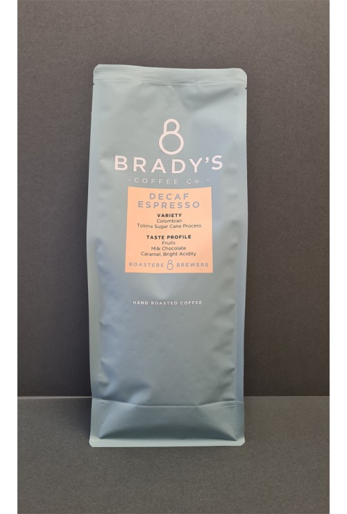 Brady's Coffee Decaf Colombian 1KG bag Brady's Coffee Decaf Colombian 1KG bag