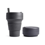 Stojo Pocket Cup 16oz Biggie Carbon
