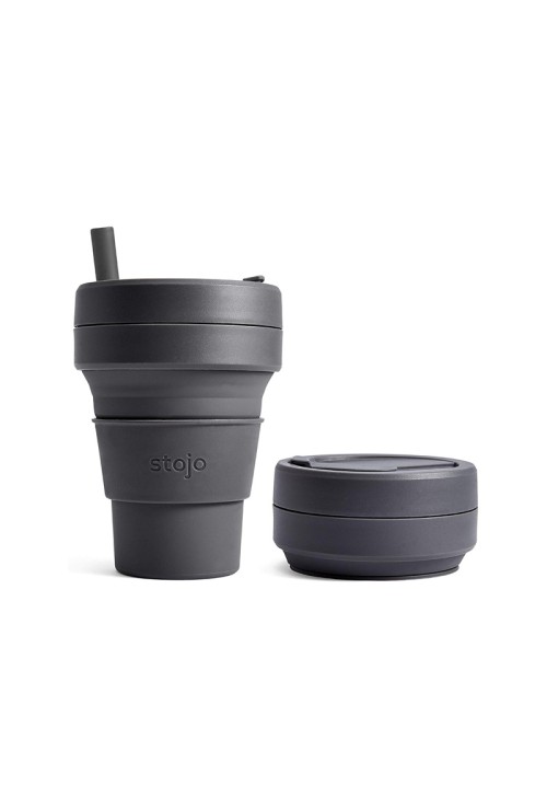 Stojo Pocket Cup 16oz Biggie Carbon Stojo Pocket Cup 16oz Biggie Carbon