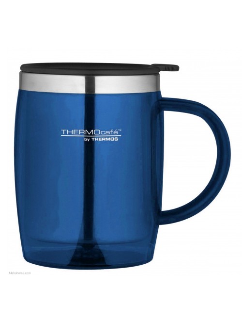 Thermos Thermocafe 450 ml Plastic and Stainless Steel Desk/Travel Mug Navy