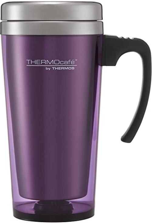 THERMOS THERMOCAFÉ SOFT TOUCH TRAVEL MUG Translucent Purple 0.4L