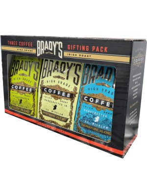 Brady's Coffee triple set ground coffee