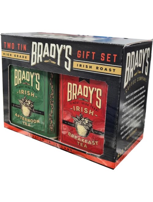Brady's Coffee Tea Twin gift pack 227g Tins